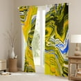 Yellow Swirl Curtains & Drapes Gold Marble Curtains Psychedelic Stone
