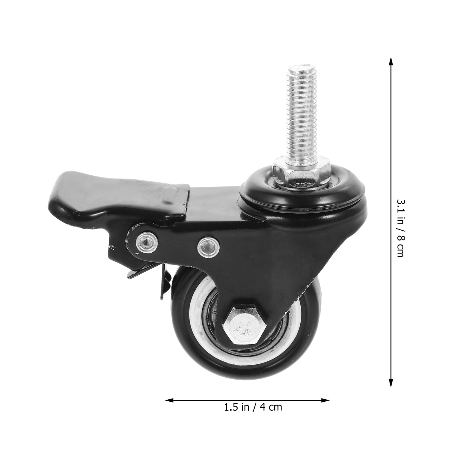 OUNONA  4 Pcs Caster Wheels for Furniture Moving Feet Castors Raise Universal Shopping Office