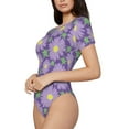 thumbnail image 2 of Naloa Daisies Flowers Women's Short-Sleeved Onesie, One-Piece Swimsuit for Parties, dates, clubs - XX-Large, 2 of 9