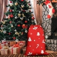 thumbnail image 4 of Christmas Sack – 28" X 20" Canvas Gift Bag with Drawstring, Full Print Polyester Santa Sack, Durable Reusable Xmas Gift Bag for Holiday, Party & Storage, 4 of 5