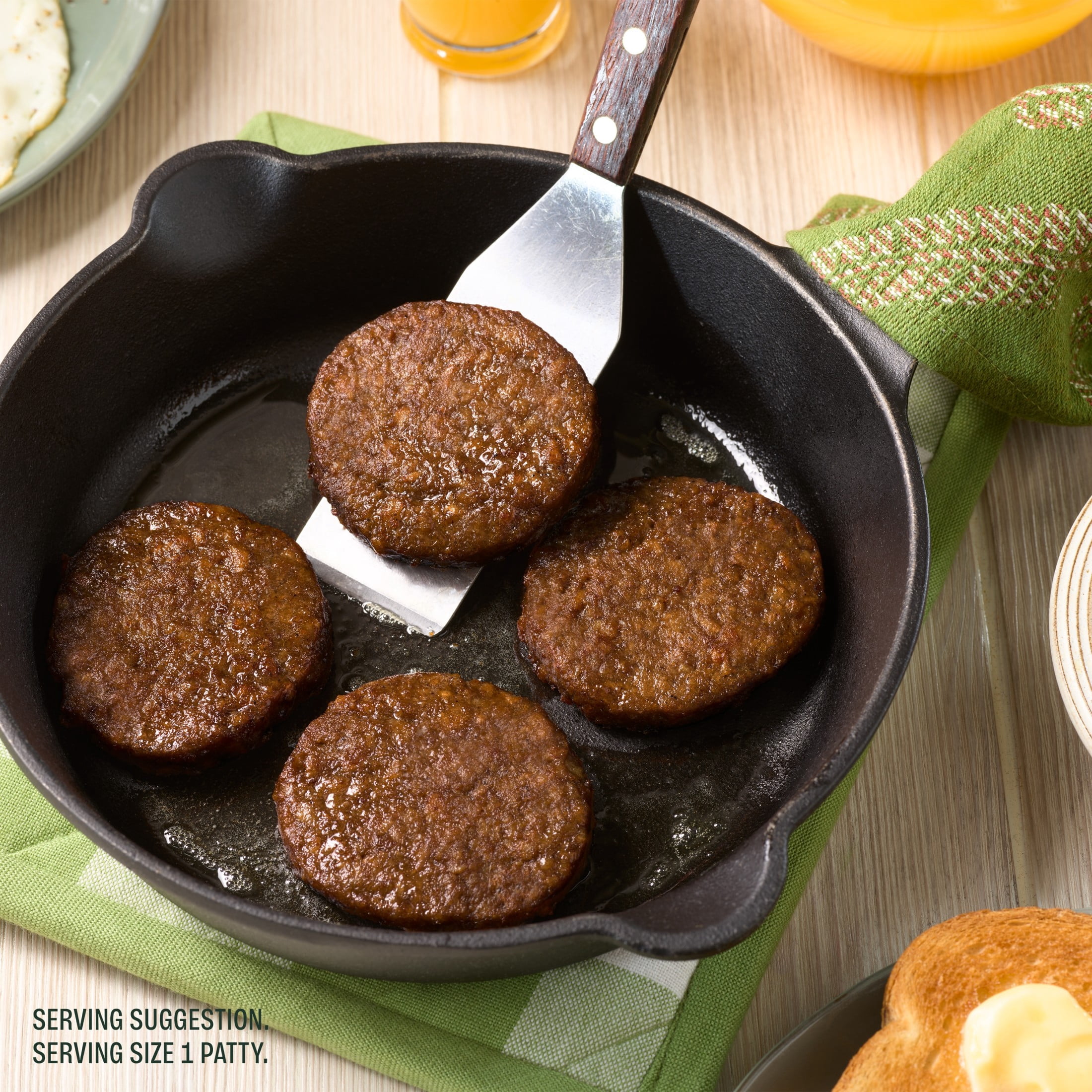 MorningStar Farms Veggie Breakfast Original Plant Based Sausage Patties, Vegan Sausage, 16 oz, 12 Count Bag