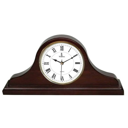 Best Mantel Clock, Silent Decorative Wood Desk Clock, Battery Operated, Dark Wooden Design, for Living Room, Office, Kitchen, Shelf & Home Décor Gift - 15