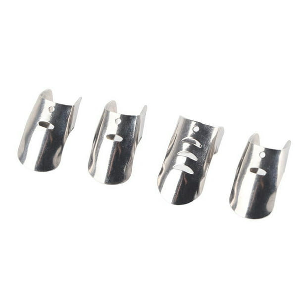 Protector de dedos de acero inoxidable, 4 protectores de dedos de acero inoxidable para cortar dedos, diseño de clase mundial