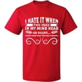 thumbnail image 2 of OXI T-Shirt - I Hate This Voice In My Head, Basic Casual T-Shirt for Men's and Women Fleece T-Shirt Short Sleeve - Red Small, 2 of 3