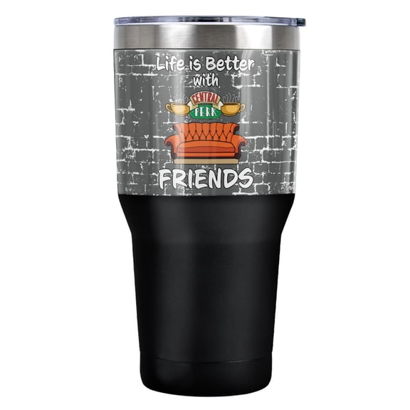 Friends Life Is Better With Friends Stainless Steel Tumbler 30 oz Coffee Travel Cup, Vacuum Insulated & Double Wall with Leakproof Sliding Lid