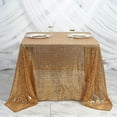 thumbnail image 2 of BalsaCircle 90" x 90" Gold Square Sequined Table Overlays Wedding Party Tablecloth, 2 of 7