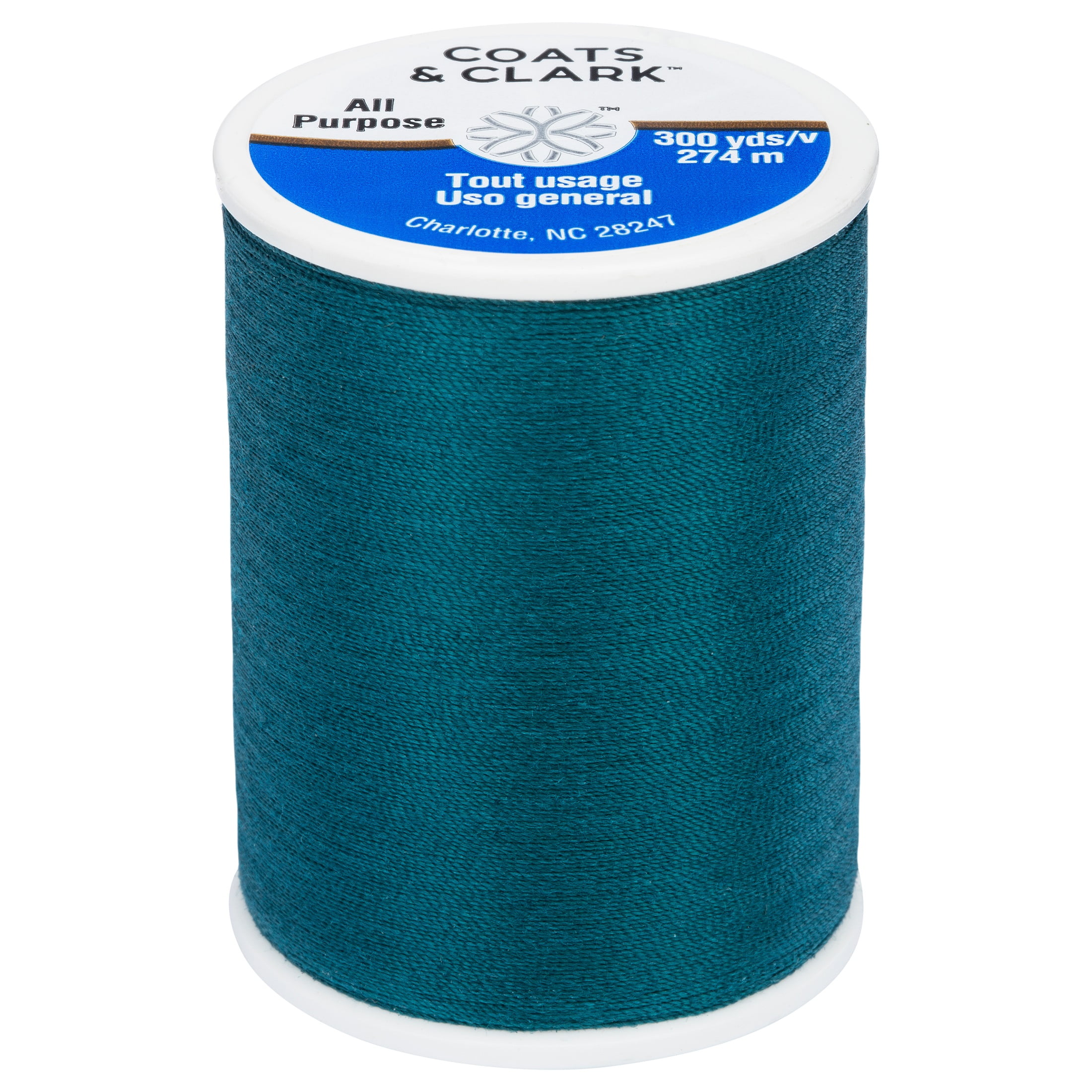 (3 pack) Coats & Clark All Purpose Oriental Teal Polyester Thread, 300 Yards