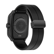 E EYAFA 3D Flexible High-Definition Curved 1.95 inch AMOLED Screen Bluetooth Call Sports Watch for Men and Women-Black