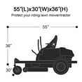 thumbnail image 2 of Fit Deck up to 72"/55" Universal Waterproof Riding Lawn Mower Tractor Cover Heavy Duty Garden Protector, 2 of 12