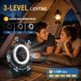 thumbnail image 2 of Rechargeable Solar Fan, Solar Camping Fan with LED Lantern, Portable Fan with Solar Panel, Battery Operated Powered Outdoor Tent Fans for Picnic, Barbecue, Fishing, Travel, 2 of 8