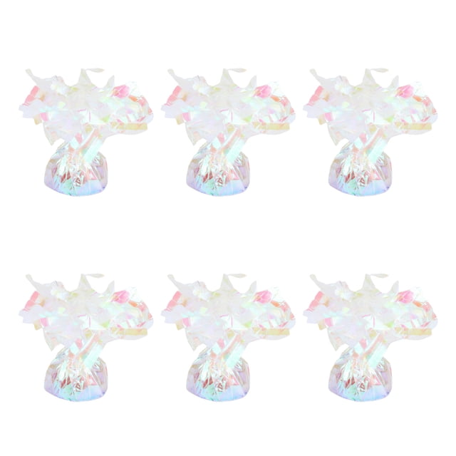 CSChome Balloon Blocks 6Pcs Balloon Weights Foil-Wrapped Long-lasting Reusable Wedding Party Prom Balloon Blocks