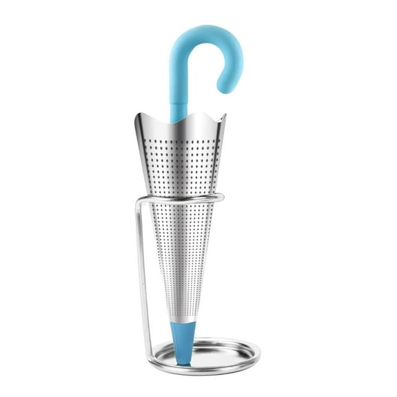 XKHHLH Umbrella Tea Infuser, Reusable Tea Diffuser with Drip Tray Stainless Steel Fine Mesh Loose Tea Infuser with Silicone Lid Tea Infuser Bottle Loose Tea Infuser for Tea Cups Mugs Teapots