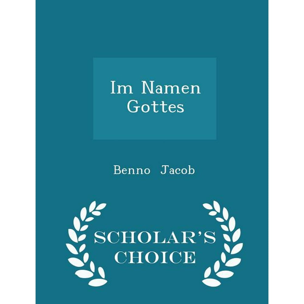Im Namen Gottes - Scholar's Choice Edition - Walmart.com - Walmart.com