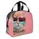 thumbnail image 2 of Disketp Cool Cat Pink Sunglasses Bolsa Térmica para Almuerzo para Hombre y Mujer, Ideal para Trabajo, Senderismo y Picnic, 2 of 8