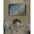 thumbnail image 6 of Outdoor TV Cover 40 to 43 Inch Weatherproof, Teal Brown Beach Coastal Waterproof TV Screen Protector for Outside Decor with Zipper and Pocket 40"L x 25"H , Abstract Geometric Ocean Waves, 6 of 7