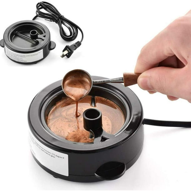 Horno de fusión de cera para lacre, calentador de cera para lacre, herramienta de horno para derretir barras de cera para lacre, perlas de cera para lacre (horno de fusión de cera eléctrico - mini bote de pegamento) Ormromra HMHZ1103