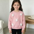 thumbnail image 2 of TOWED22 Girl's Y2k Sweatshirt Crew Neck Drop Shoulder Long Sleeve Cute Pullover Tops,5-6 Y, 2 of 8