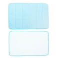 thumbnail image 5 of Unique Bargains 2 Pcs Memory Foam Bathroom Mat Non Slip Soft Bath Mats Rugs Machine Washable Blue 40x60cm+50x120cm, 5 of 6