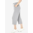 thumbnail image 3 of Woman Within Plus Size Sport-Knit Pull-On Capri Pants, 3 of 6