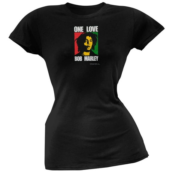 Bob Marley Women's Juniors One Flag Short Sleeve T Shirt