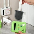 thumbnail image 6 of AuroraX Cute Toilet Brush & Crevice Brush Holder Set with Handle,Tpr Soft Bristle Green Bathroom Toilet Brush and Caddy with Vented Holder Compact Bowl Cleaning Brush for Deeply Cleaning, 6 of 6