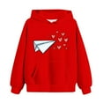 thumbnail image 5 of Sudadera con capucha para niños, cuello redondo, manga larga, ropa de abrigo para niños de talla mediana y grande, jersey, blusa de poliéster para niños, 5 of 5