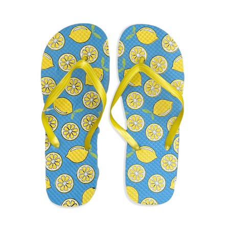 

Women s Juncture Lemonade Rubber Flip-Flops - Sky/Yellow [Size S 5/6]