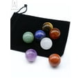 thumbnail image 5 of Gustave 7PCS Natural Crystal Healing Tumbled Stones Set Yoga Chakras Energy Stones, Reiki Healing Stone, Sphere Ball Gemstone, 0.79inch, 5 of 10