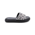 thumbnail image 3 of AQUA COLLEGE Womens Black Snake Water Resistant Quilted Simona Round Toe Platform Slip On Slide Sandals Shoes 6 M, 3 of 4