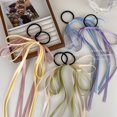 thumbnail image 2 of 7 Piezas de Cintas para el Cabello de Cinta de Seda Larga, Bufanda Colorida para el Cabello con Lazos para el Cabello de Seda con Lazo, Gomas para el Cabello de satén para Mujeres, niños y niñas, 2 of 5