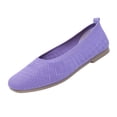 thumbnail image 2 of BADHUB Women's Woven Flat Casual Flats Shoes Solid Color for Home and Outdoor Closed Toe Breathable Slip On Shoes Purple 41, 2 of 6
