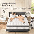 thumbnail image 5 of Tvdfgts 12 inch King Size Mattress, Cooling Gel Memory Foam Mattress in a Box,Individual Pocket Spring Hybrid Mattress with Pressure Relief & Motion Isolation,Soft and Comfort,Medium-Firm,CertiPUR-US, 5 of 10