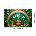 thumbnail image 3 of LUUFILx St Patricks Day Backdrop Banner Leprechaun Party Decor Lucky Charm Rainbow Background Holiday Decorations Balloons Props Celebration Gold Coins, 3 of 8