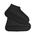 thumbnail image 1 of Botas de lluvia plegables, 1 par de fundas para zapatos de lluvia para jardín, mujeres, hombres, niños, viajes Negro L, 1 of 8