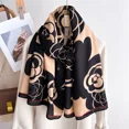 thumbnail image 2 of 2024 nuevas bufandas de lujo bufanda de seda para mujer algodón lino protección solar chal pañuelo para la cabeza chales otoño invierno moda envolturas Bufanda, 2 of 5