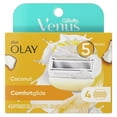thumbnail image 3 of Gillette Venus Comfortglide Plus Olay Coconut Women's Razor 5 Blades Refills, 4 Count, 3 of 9
