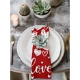 thumbnail image 3 of Red Love Valentines Cloth Napkins Washable Set of 2, White Love Heart Reusable Dinner Table Napkins Cloth Bulk for Weddings Kitchen Restaurants Hotel Events Parties 20 x 20 Inch, 3 of 9