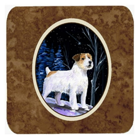 

Starry Night Jack Russell Terrier Foam Coasters - Set Of 4 3.5 x 3.5 In.
