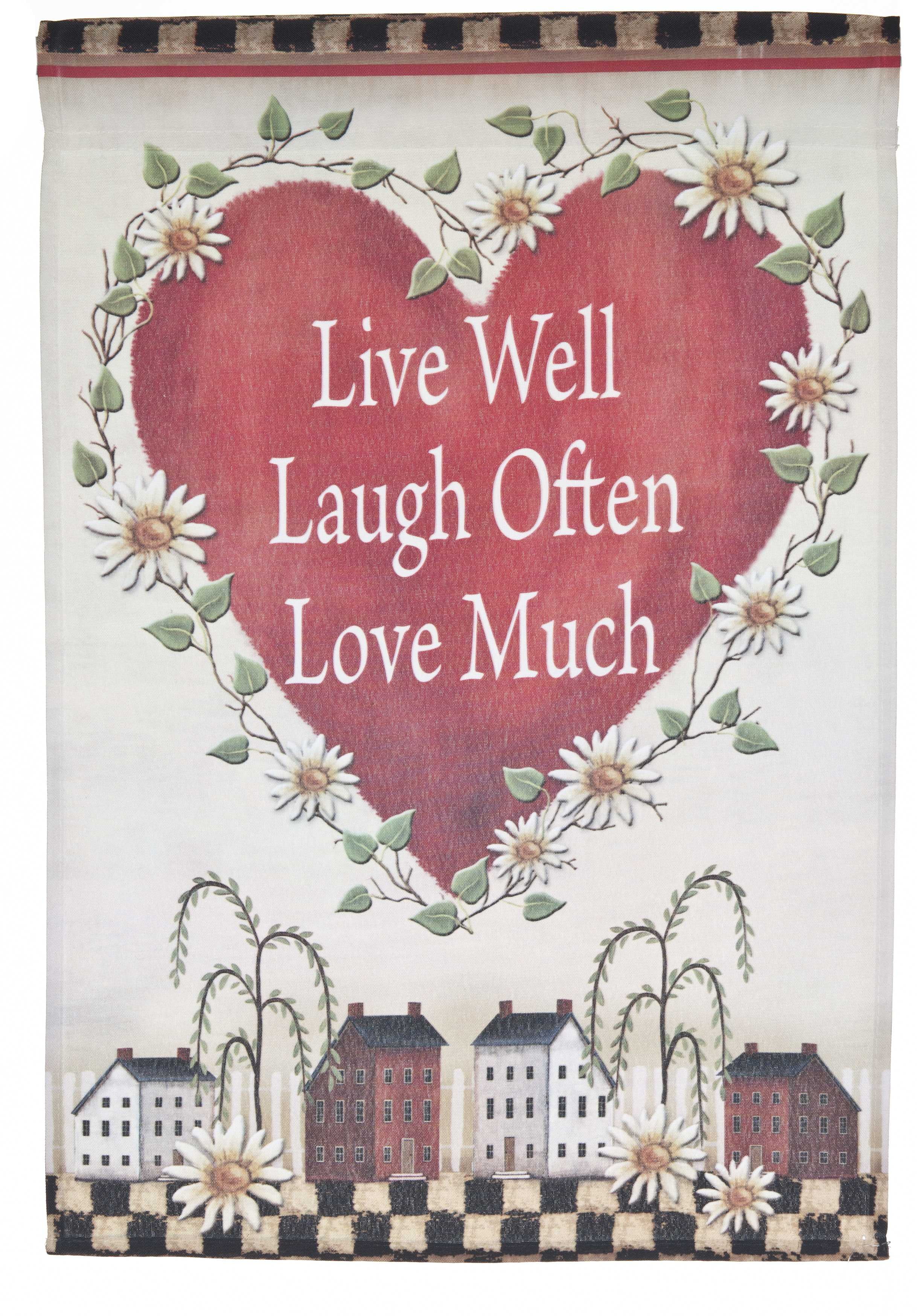 Live love Laugh Lawn Flag by Garden Accents (12 x 18 Inch) by