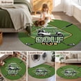 thumbnail image 5 of Round Area Rug 7 Ft, Golf Club Green Washable Non-Slip Circle Carpet for Living Room/Bedroom, Abstract Vintage Golf Sports Low-Profile Large Runner Mat Collection Rugs for Indoor, 5 of 7