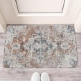thumbnail image 2 of Bohemian Light Blue Carpet Pattern Linen National Design Farmhouse Door Mat 30 X 17 Inch Welcome Doormat Indoor Outdoor Entrance Floor Mat Non Slip Spring Summer Decor Rubber Mats, 2 of 6