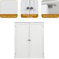 thumbnail image 5 of 27.6in Length Bathroom Cabinet Wall Mounted,Over Toilet Storage Cabinet with 2 Doors and Adjustable Shelves,Wood Medicine Cabinet for Bathroom, White, 5 of 9