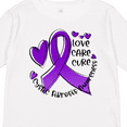 thumbnail image 4 of Inktastic Love, Care, Cure Cystic Fibrosis Awareness Purple Ribbon Boys or Girls Long Sleeve Toddler T-Shirt, 4 of 5