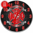 thumbnail image 2 of Fire Department Customized Wall Clock, Fire Fighter Wall Clock - 12", 2 of 5