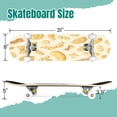 thumbnail image 2 of 31'' Complete Skateboard 7 Layer Canadian Maple Double Kick Deck Skateboards Doodle Various Pasta Types Skate Board for Beginner Adult Gifts, 2 of 5