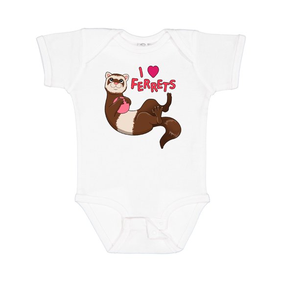 Inktastic I Love Ferrets Boys or Girls Baby Bodysuit