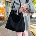 thumbnail image 6 of Women Fashion Suede Zipper Shoulder Bag Solid Color Handbag Purse Black, 6 of 6