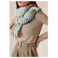 thumbnail image 2 of Houndstooth Scarf Women Winter Plaid Cashmere Scarf Green, 2 of 3