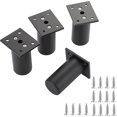thumbnail image 1 of Patas ajustables para muebles, patas de cama para muebles, patas de aleación de aluminio para Base de cama, gabinete, mesa, 4 Uds. (negro, altura 8cm), 1 of 5