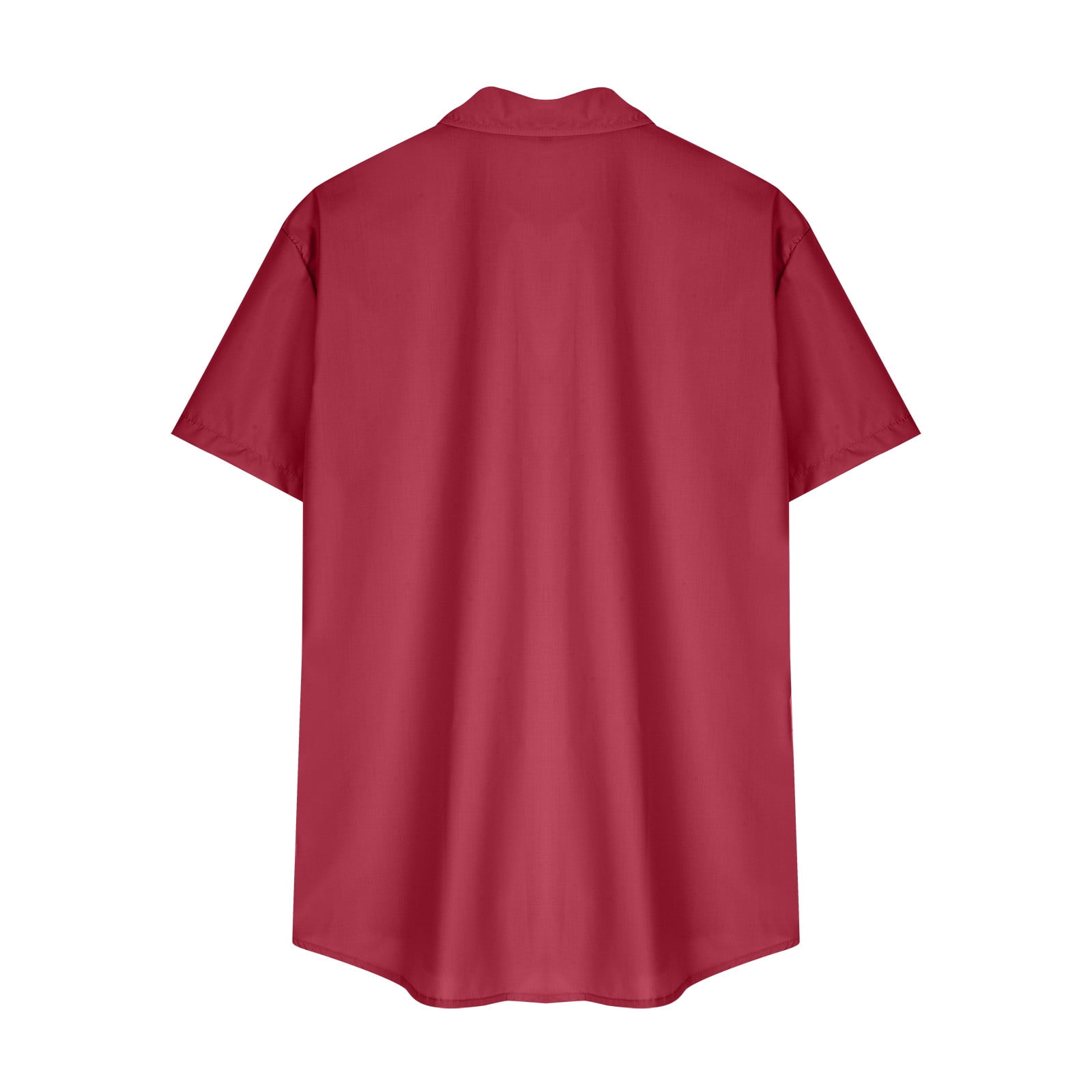 RYRJJ Men's Short Sleeve Dress Shirts Casual Button Down Shirts Wrinkle-Free  Business Work Shirt Tops(Blue,L) 